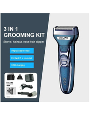 Daling 3-in-1 Multi-functional Cordless Professional Hair Trimmer, Blue