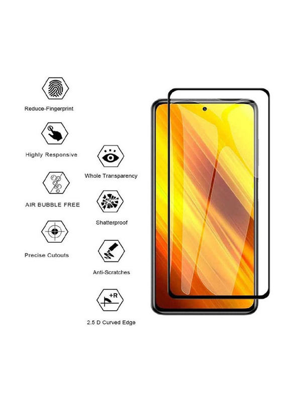 Xiaomi Poco M2 Pro Screen Protector Tempered Glass, Clear