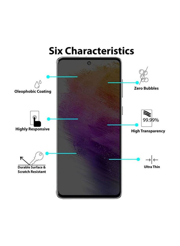 Samsung Galaxy S20 FE 2022 Anti Scratch Bubble Free Privacy Tempered Glass Mobile Phone Screen Protector, Black