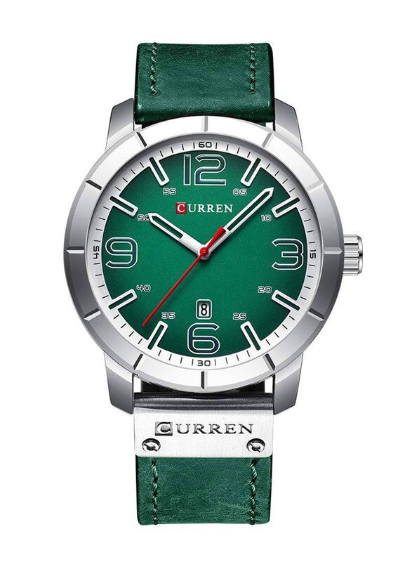 

Curren Analog Watch for Men with Fabric Band, Water Resistant, Green