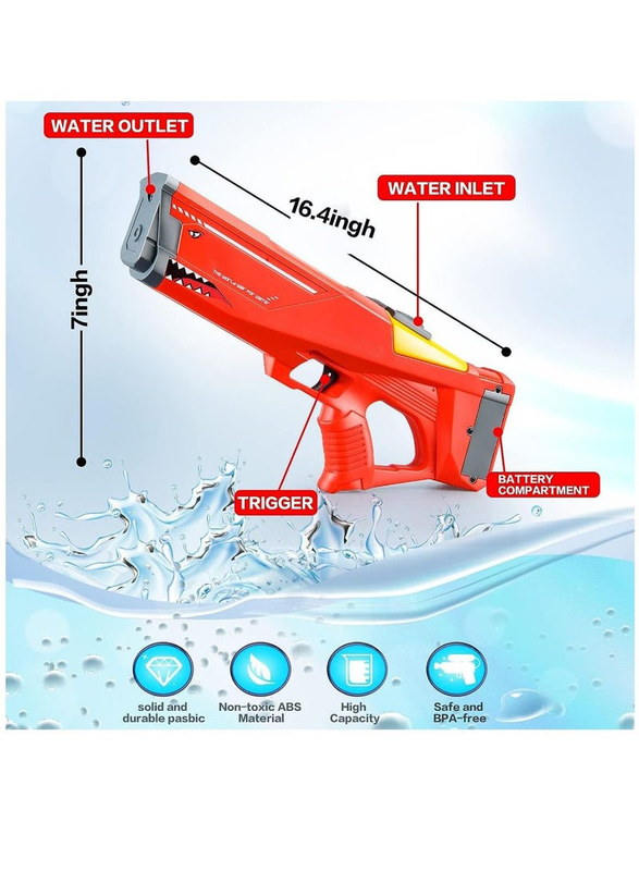 Ledin Electric Water Gun, Red