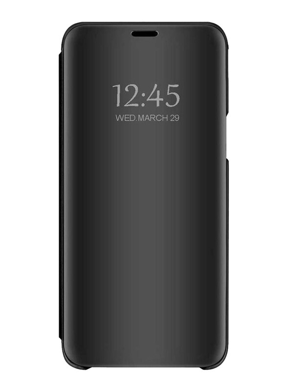 

Generic Samsung Galaxy A71 4g Mirror View Protective Mobile Phone Flip Case Cover, Black