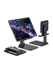 Cradle Dock Extendable Compact Desktop Tablet Stand Holder, Black