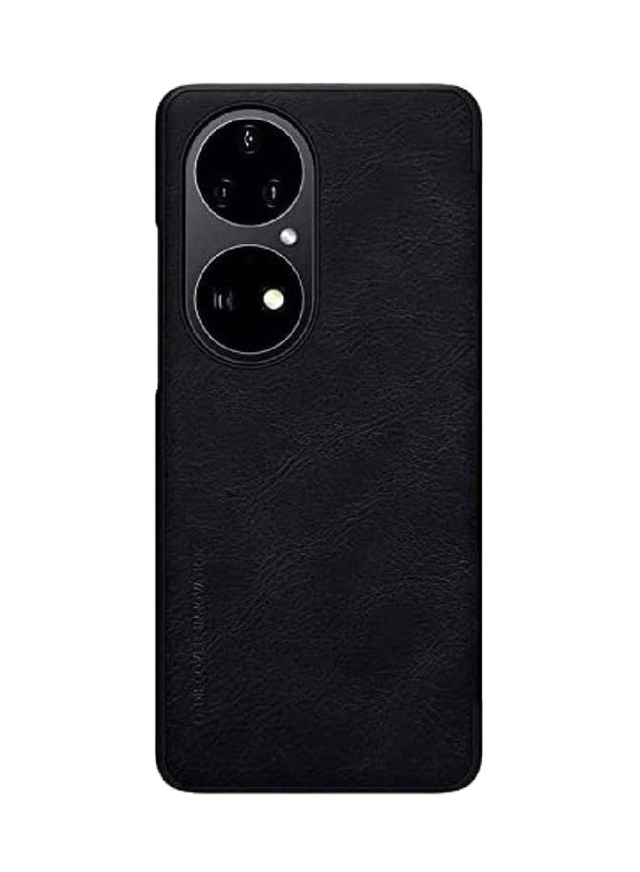 Nillkin Huawei P50 Pro Qin Series Classic Flip Leather Protective Mobile Flip Case Cover, Black