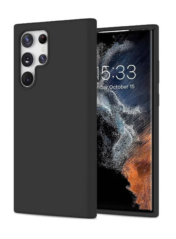 

Generic Samsung Galaxy S22 Ultra Protective Shock-Proof Soft Gel Rubber Matte Finish Designed Mobile Phone Case Cover, Black
