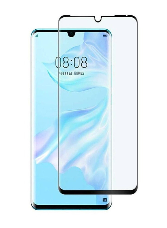 Huawei P30 Pro Protective 5D Full Glass Mobile Phone Screen Protector, Clear/Black