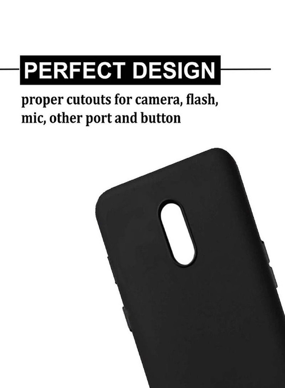 OnePlus 7 Pro Ultra-Thin Silicone Mobile Phone Back Case Cover, Black