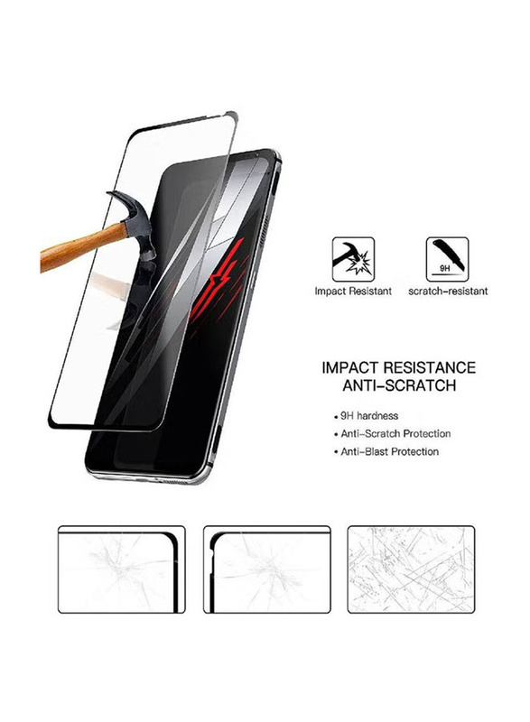 ZTE nubia Red Magic 6s/6s Pro Full Coverage HD Anti-Scratch Bubble-Free Mobile Phone Tempered Glass Screen Protector, Clear