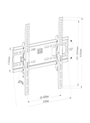 Skill Tech Tilt TV Wall Bracket for 32 to 65-inch TVs, SH64T, Black