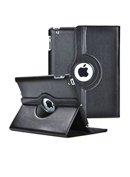 Apple iPad 2/3/4 Leather 360 Degree Rotating Stand Folio Mobile Phone Case Cover, Black