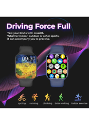 Zoom Plus 2023 New Bluetooth Calling Full Screen Touch Heart Rate Monitoring Smart Watch, Blue