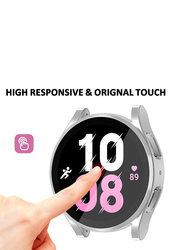 Zoomee TPU Protective Ultra Thin Soft Shockproof Smartwatch Case Cover for Samsung Galaxy Watch 4 40mm, Silver