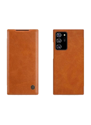 Nillkin Samsung Galaxy Note 20 Ultra Qin Leather Mobile Phone Flip Case Cover, Brown