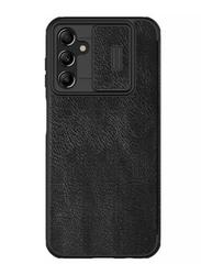 Nillkin Samsung Galaxy A54 5G Qin Leather Mobile Flip Case Cover with Slide Camera Protection, Black