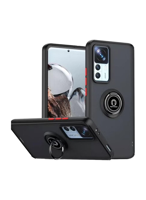 

Case Me Xiaomi Mi 12T/12T Pro/K50 Ultra Protective Shockproof Metal Ring Holder Grip Kickstand Mobile Phone Case Cover with Car Magnetic Mount Matte B