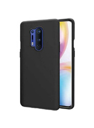 Oneplus 8 Pro Silicone Protective Mobile Phone Case Cover, Black