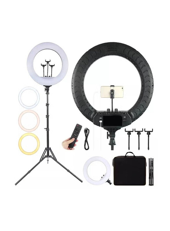 

Generic Adjustable Brightness Selfie Ring Light, Black