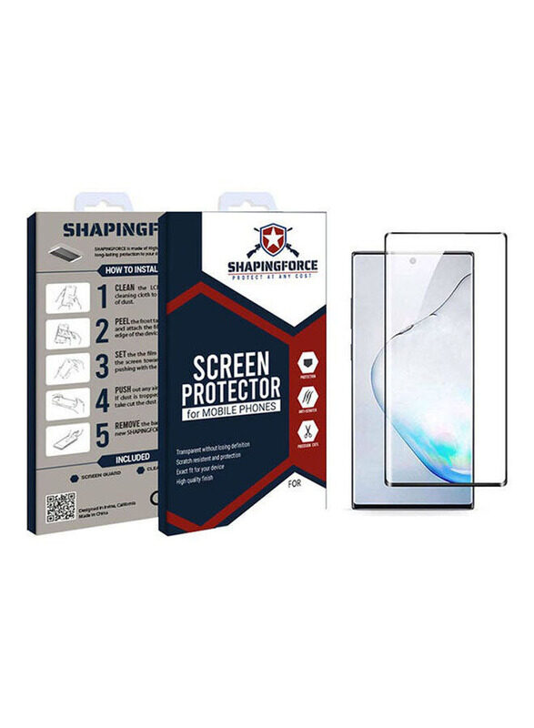 

Shapingforce Samsung Galaxy Note 10 Tempered Glass Screen Protector, Black/Clear