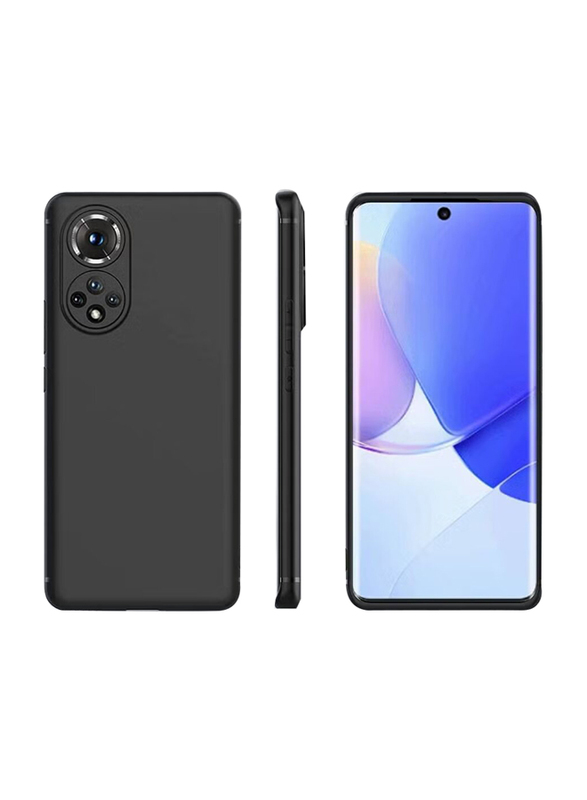 Huawei Nova 9 Soft Mobile Phone Case Cover with Anti-Scratch Ultra Thin Screen Protector, Clear/Black