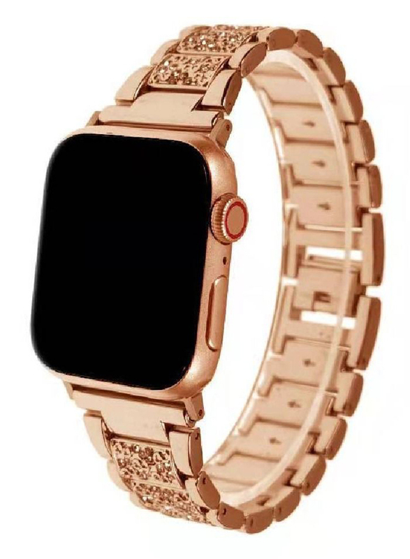 Stylish Replacement Band Strap for Apple Watch 38/40/41mm, Rose Gold