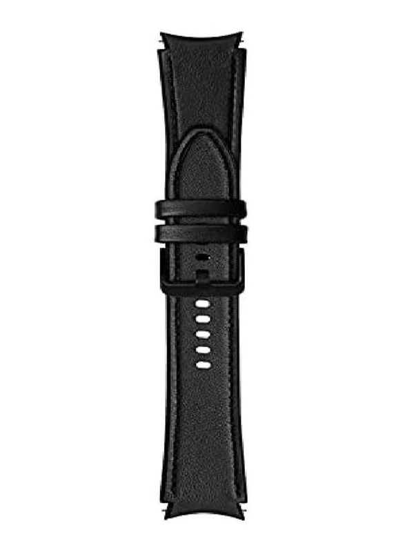 Leather Replacement Band Compatible for Galaxy Watch 4, Black