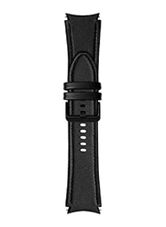 Leather Replacement Band Compatible for Galaxy Watch 4, Black