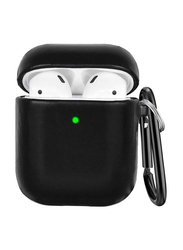Protective Leather Case Cover for Apple Airpod 1/2, Black