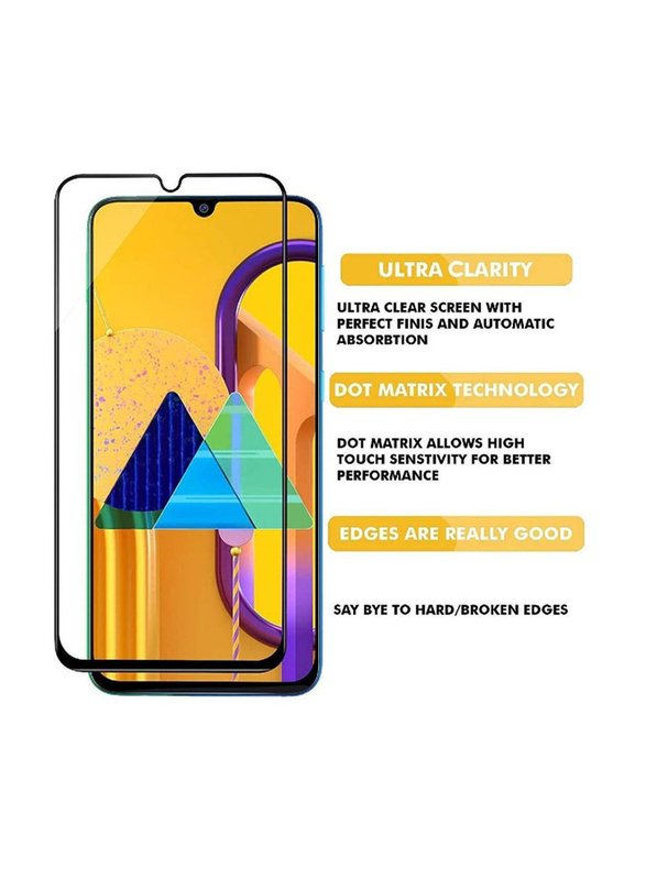 Samsung Galaxy M21 2021 Easy Bubble-Free Installation Scratch-Resistant Tempered Glass Screen Protector, Clear