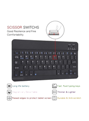 Ntech Slim Shell-Lightweight Detachable Wireless Bluetooth English Keyboard with Magnetic Smart Cover & Auto Sleep/Wake for iPad (2019 7th Gen)/iPad Pro 10.5"/iPad Air (3rd Gen), Black