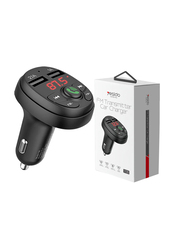 Yesido Dual USB FM Transmitter Car Charger, Black