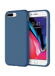 Apple iPhone 7 Plus Microfiber Lining Silicone Protective Mobile Phone Case Cover, Blue