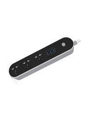 XiuWoo EU Plug 3 Sockets 3-USB Ports Desktop USB Charger Power Strip, SC3301, Black
