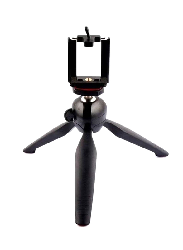 Adjustable Plastic Mini Tripod, Black