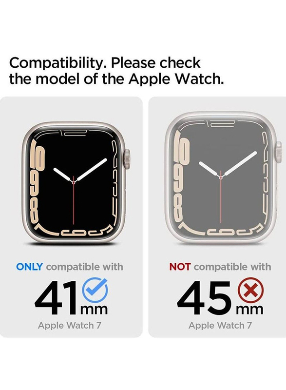 Thin Fit designed Case Cover for Apple Watch Series 7 40mm, Crystal Clear