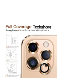 Techshare Apple iPhone 12 Pro Max Camera Lens Protector, 3 Piece, Gold