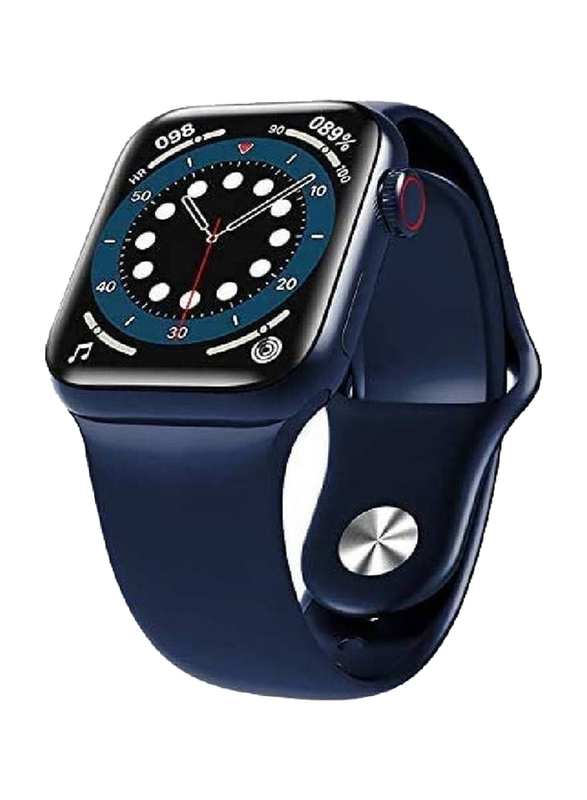 HW22 44mm Smartwatch, HD Touch Screen, BT Call, Heart Rate Sensor, Waterproof, Blue