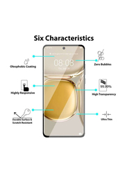 Huawei P50 Pro Protective 5D Full Glue Glass Mobile Phone Screen Protector, Clear/Black