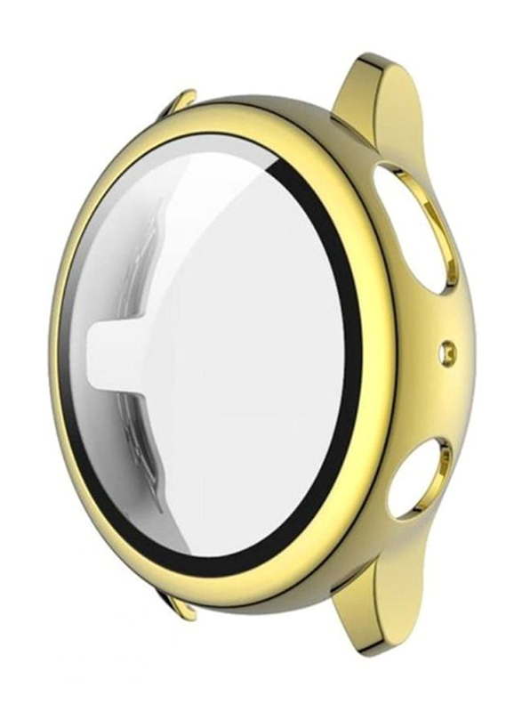 Ultra Slim Full Coverage Bumper Protection Case Cover for Samsung Watch Active 2 44mm, Gold