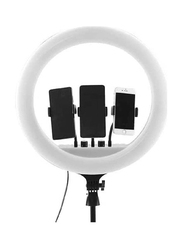 Mobile Phone RL-21 Inch Selfie LED Photography Lighting Video Studio Ring Light, White/Black
