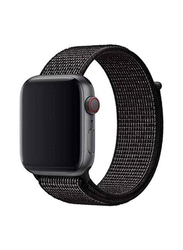 Replacement Nylon Band Strap for Apple Watch 44mm, Black