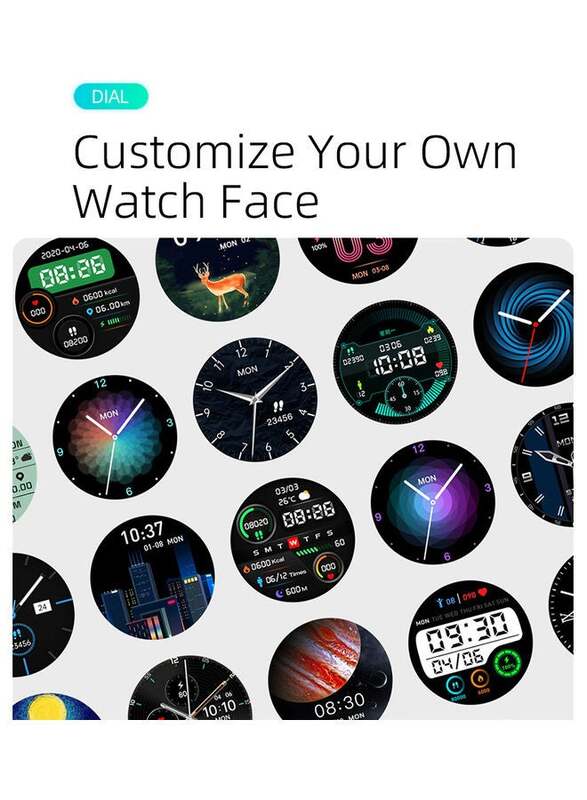 Global Version Fitness Tracker 1.3-Inch Screen Amoled Smartwatch Black