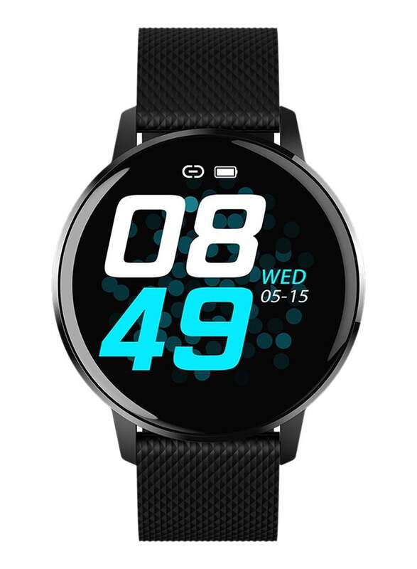 Ultrathin 1.22-inch Display Smartwatch, Heart Rate Monitor, Black