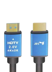 Jbq 5-Meter 4K HDMI HDTV Cable, HDMI to HDMI for Display Devices, Black/Blue