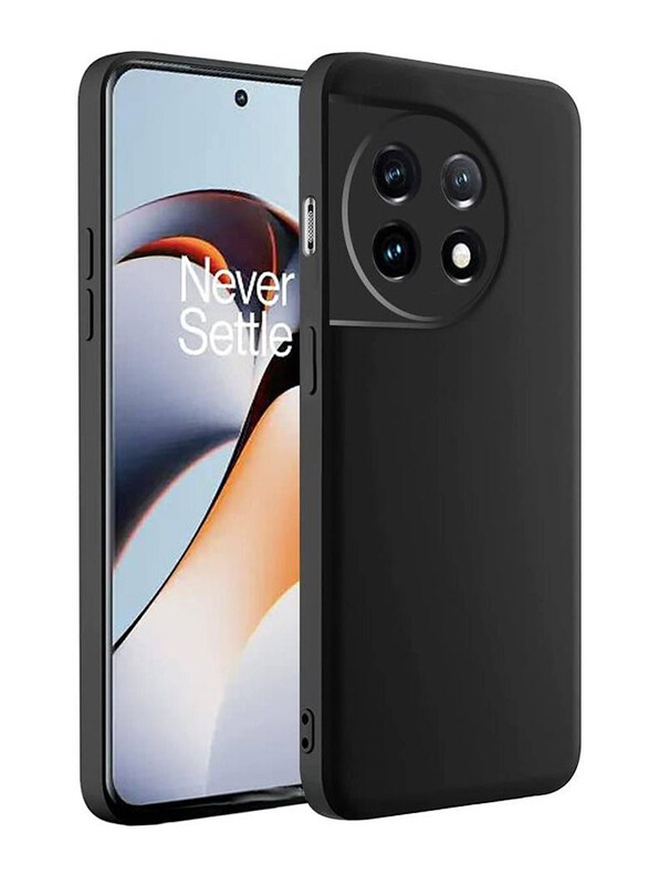 

Olliwon OnePlus 11R Silicone Mobile Phone Case Cover, Black