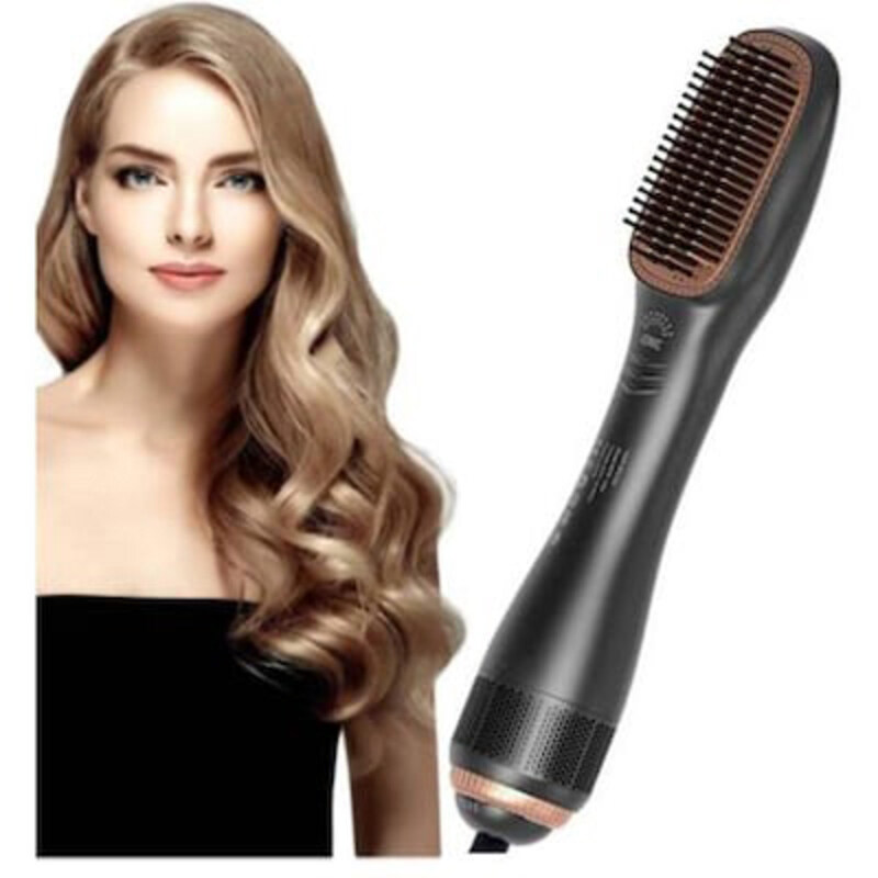 2-In-1 Professional Electric Hair Dryer Brush, Black