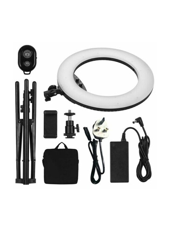 

Generic 18 Inch Dimmable SMD Led Ring Light Kit, 7-Piece, Black/White