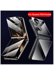 Huawei P50 Pocket Front and Back Full Cover Soft Protective Film Hydrogel Screen Protector, Clear