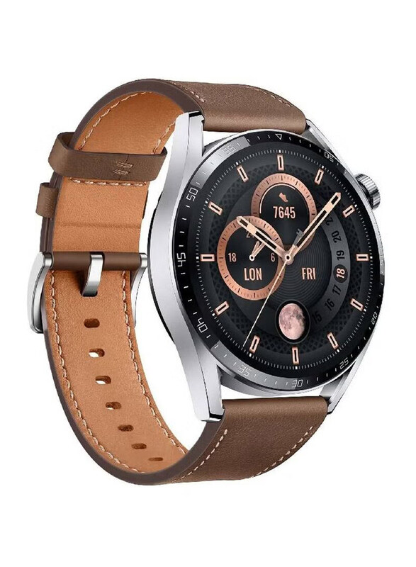 

Generic Replacement Genuine Leather Strap For Huawei Watch GT3 Pro, Brown