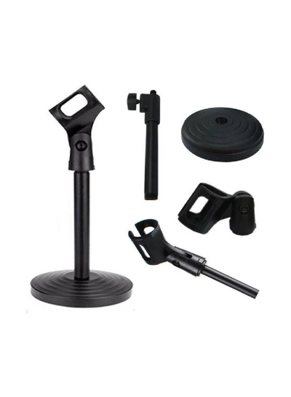 Adjustable Desk Microphone Stand Mic Holder, Black