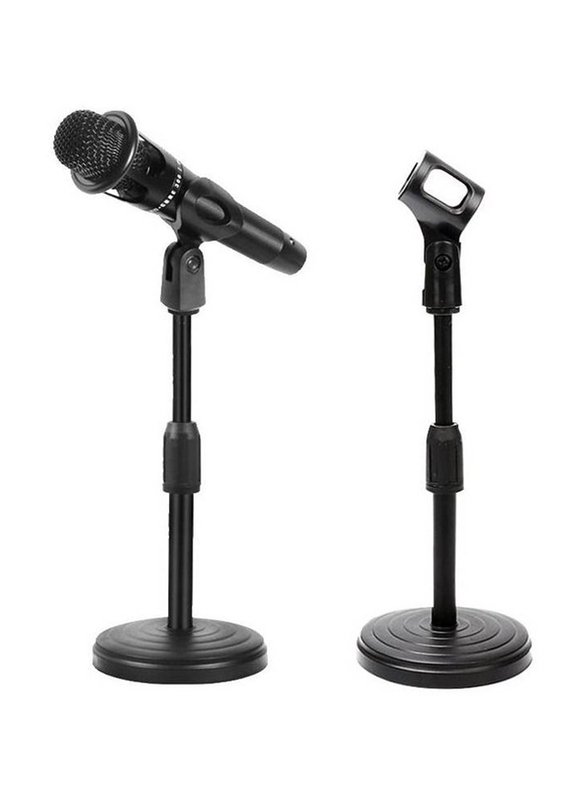 Adjustable Desk Microphone Stand Mic Holder, Black